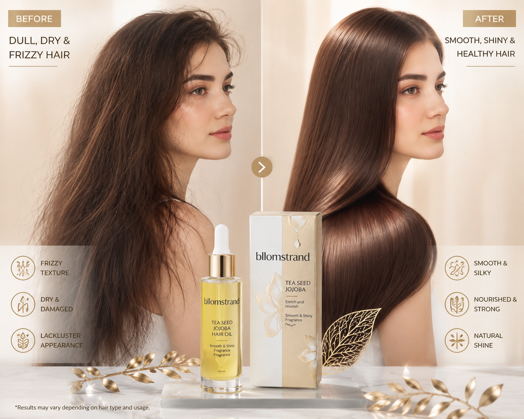 BllomStrand™ GlowRoot Hair Oil™ - Powered by Tea Seed & Jojoba Oils