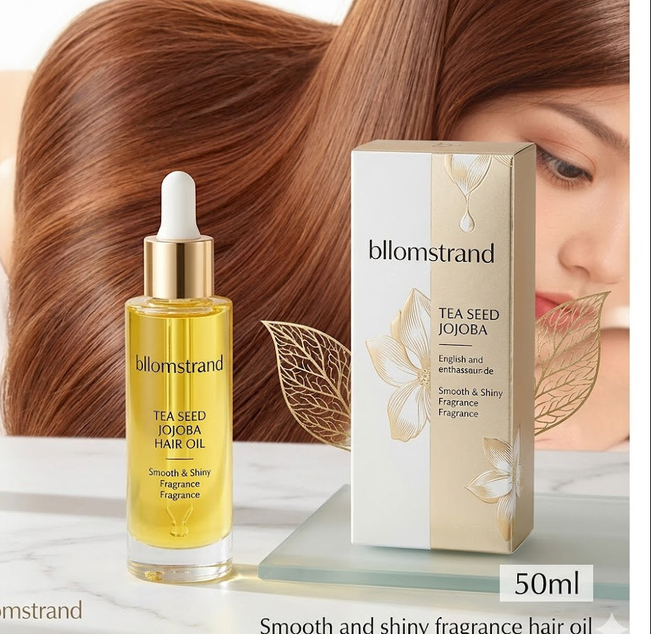 BllomStrand™ GlowRoot Hair Oil™ - Powered by Tea Seed & Jojoba Oils